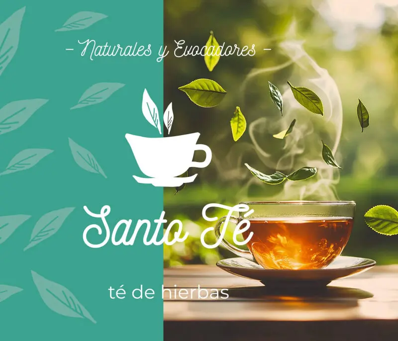 logotipo con hojas santo te creación 2025