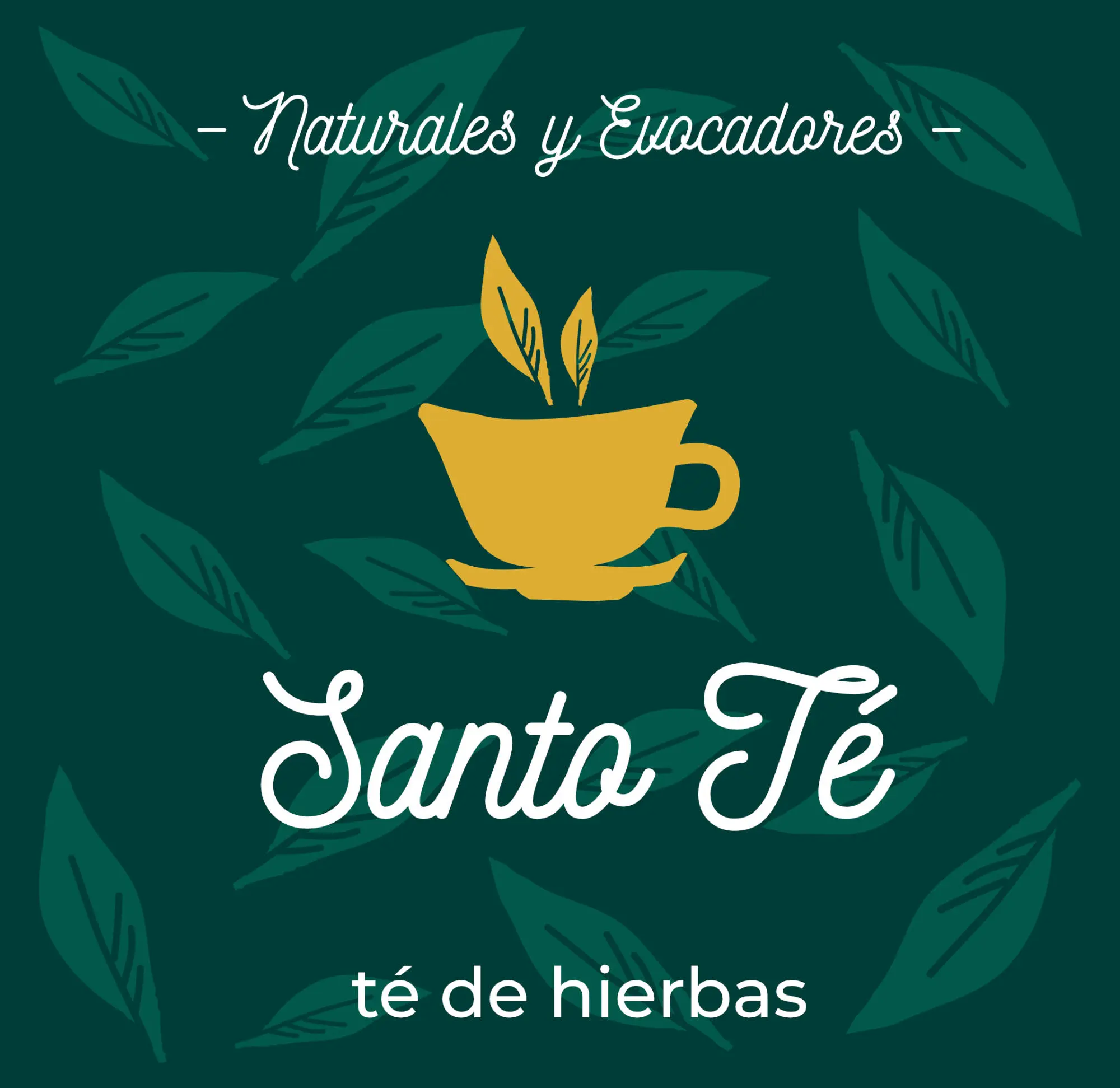 logotipo con hojas santo te creación 2025