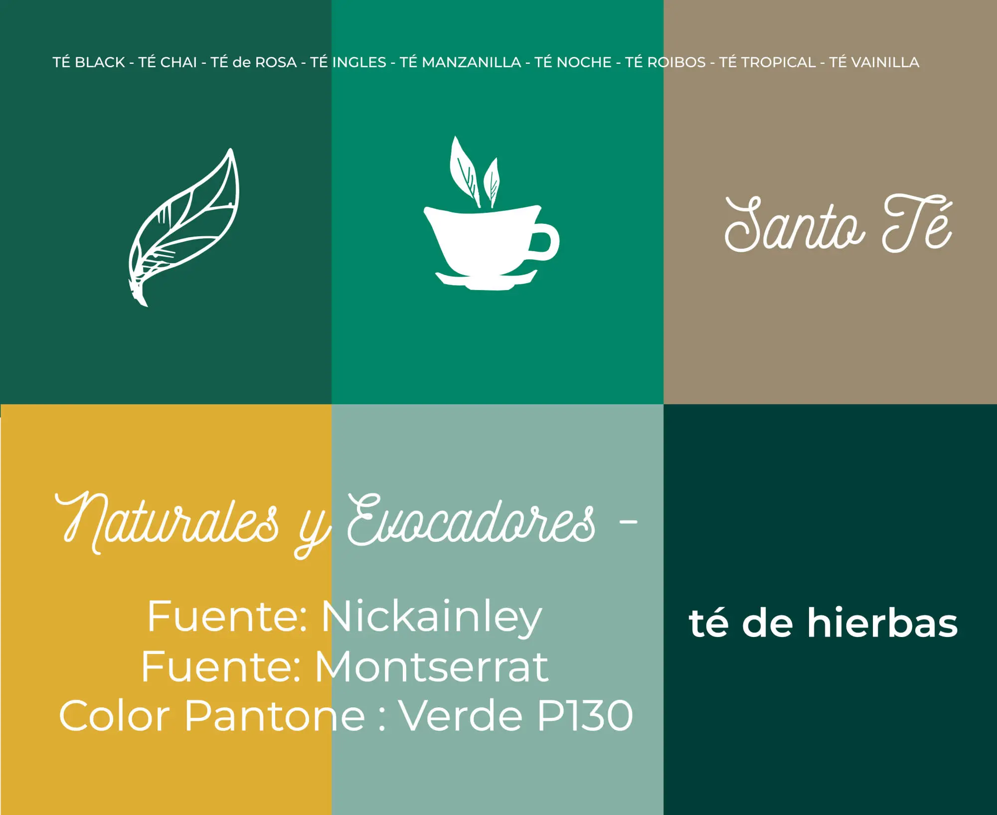 logotipo con elementos y colores para santo te creación 2025